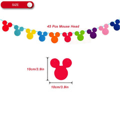 Nyhpar 45pcs mouse head flags create playful, reusable decor accent.