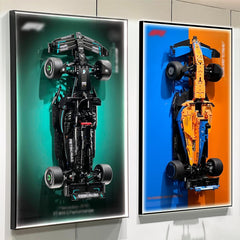 NyTfxkeJ LED display frame presents your Technic build with tasteful framing.