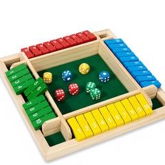 OANM Studio Wooden Shut The Box Game board ready for social game night.
