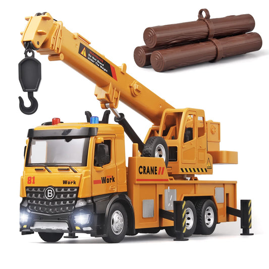 OANMYJJO crane toy with extended boom for realistic play and fine motor practice.