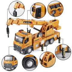 OANMYJJO toy features telescoping hook and adjustable boom for varied operations.