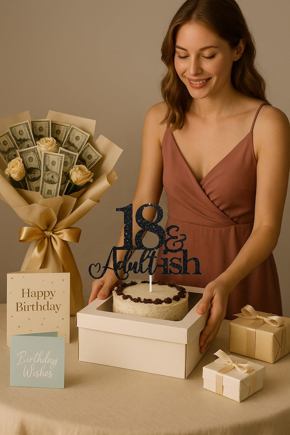 Oarkive 18th Birthday Cake Topper set highlights the centerpiece moment.
