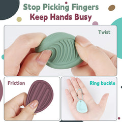 OasVtl sensory stone in hand ready for discreet use at work