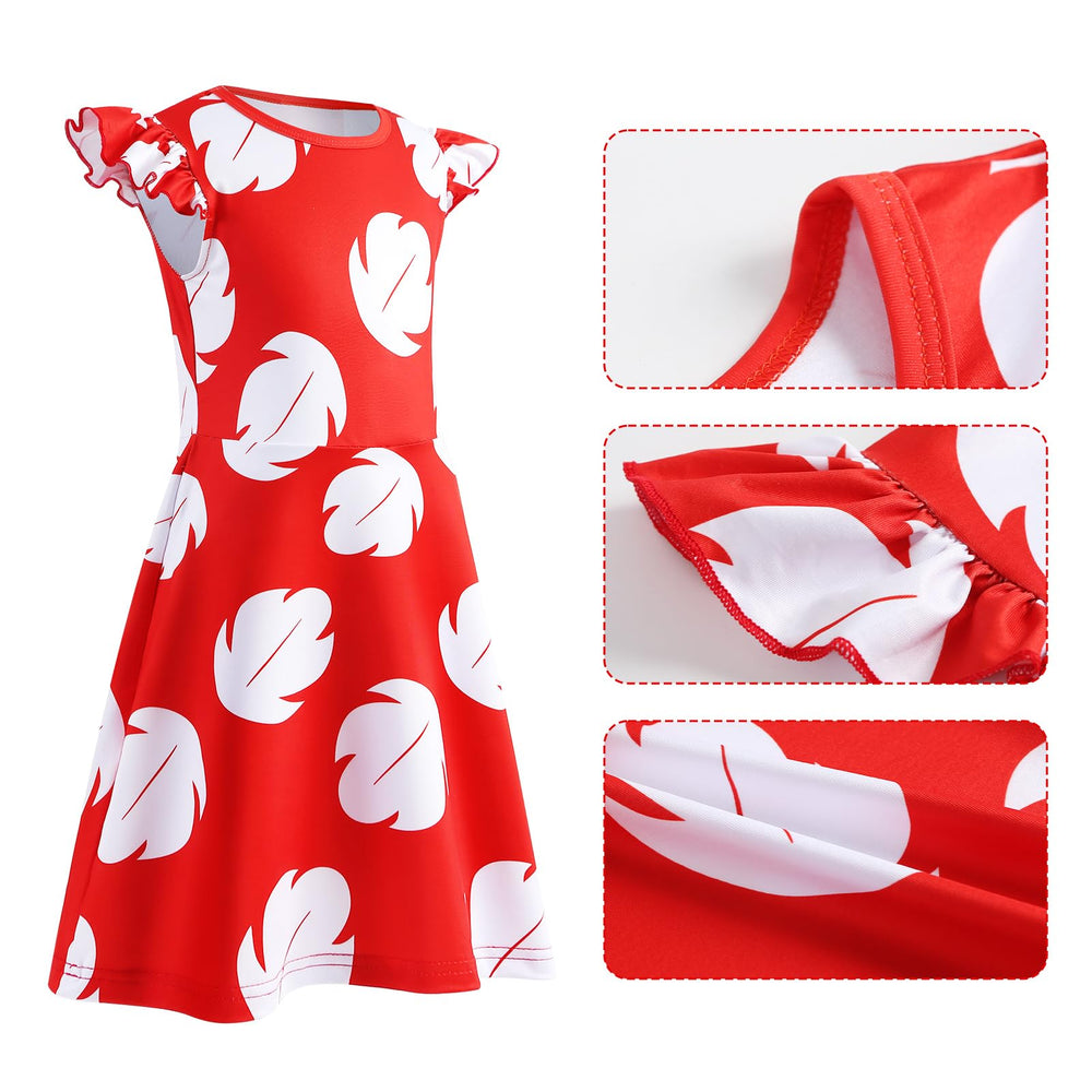 Obavioy red flower hair clip adds festive flair for costumes