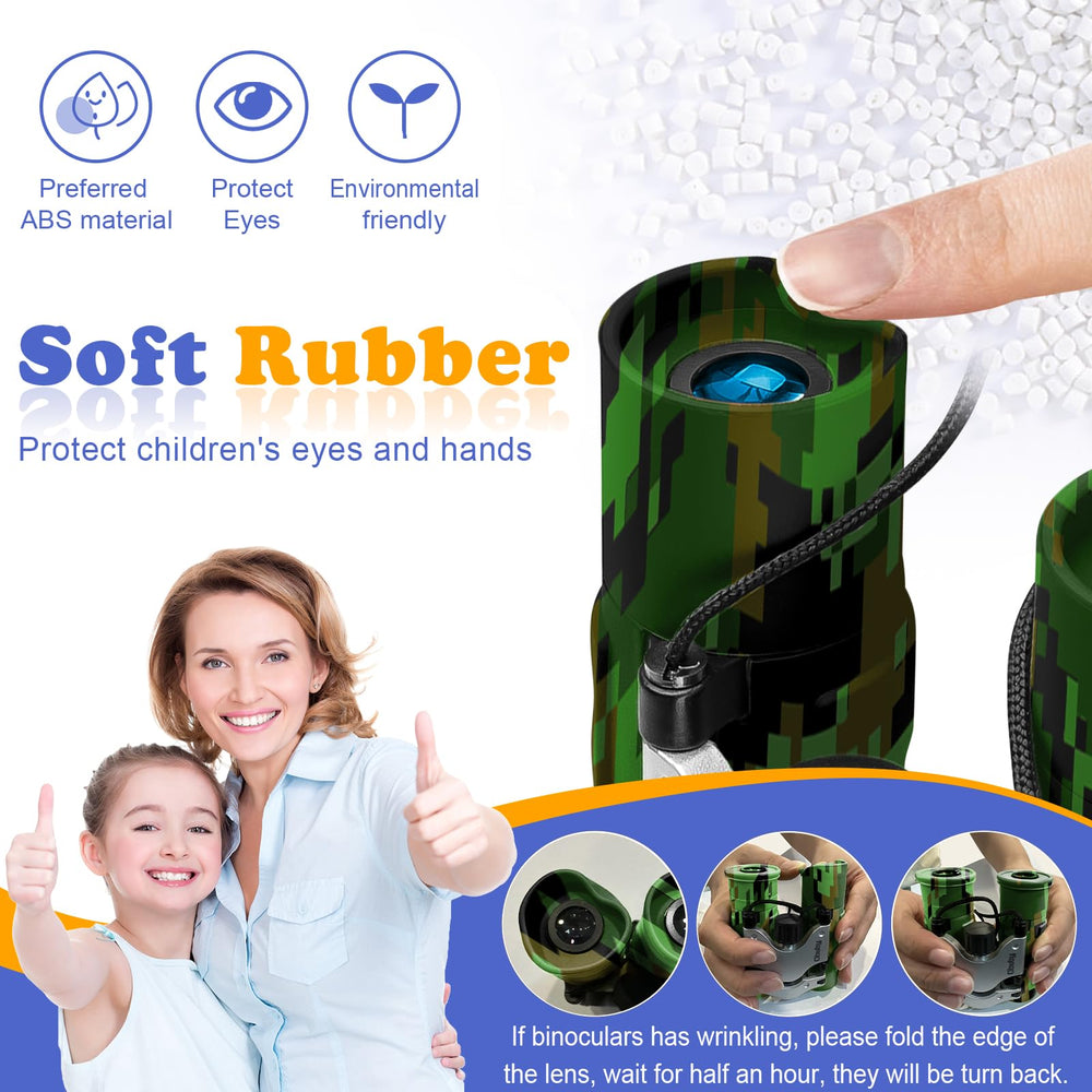OBUBY kids binoculars wide view field for tracking objects