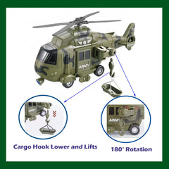 OCCAFY helicopter with three sound buttons delivers interactive play.