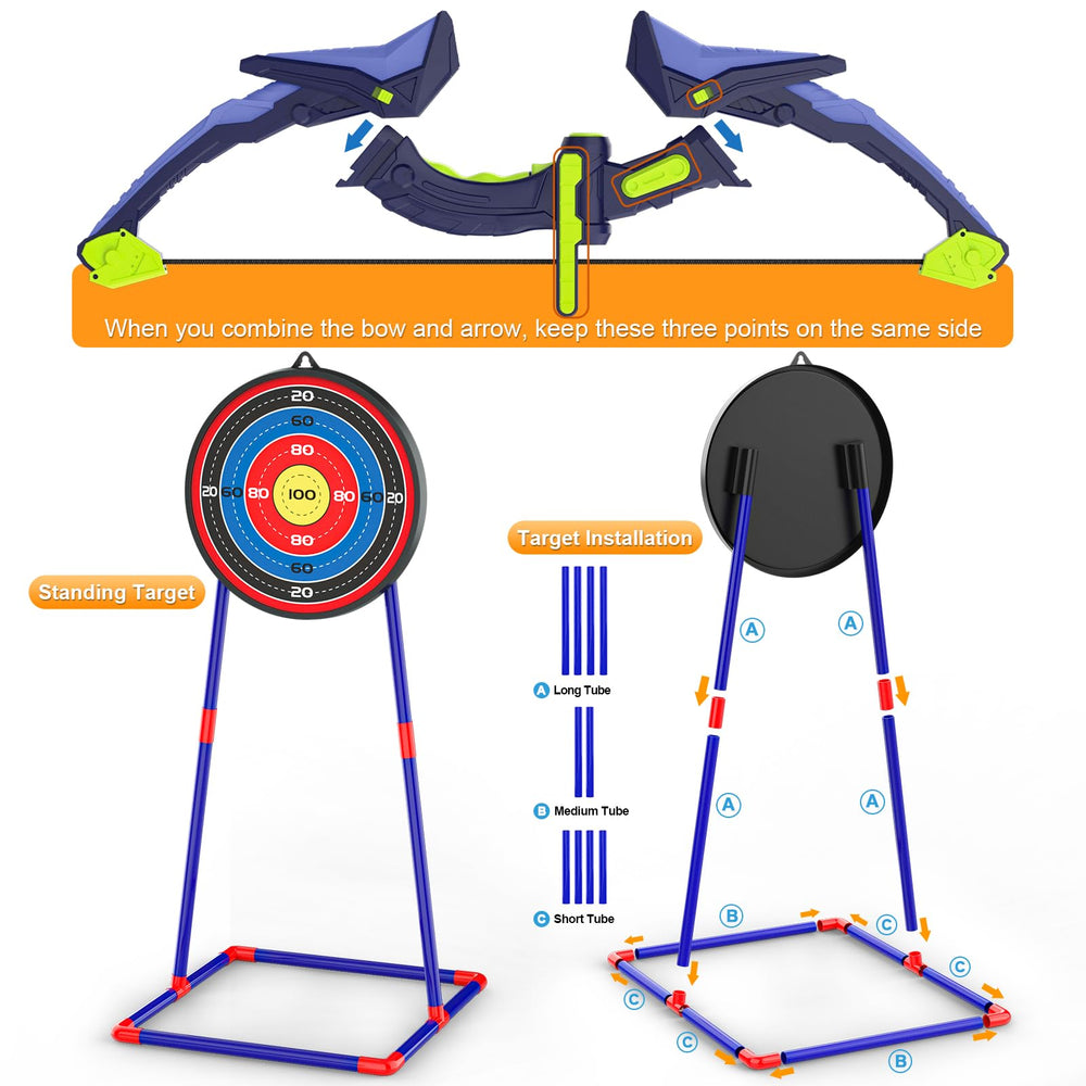 Ocditikl LED-illuminated archery toy for low-light rooms.