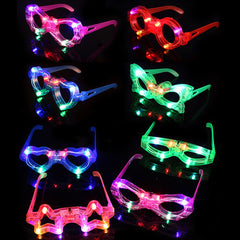 OceanWings LED glasses ellipse shape glowing in neon colors at events