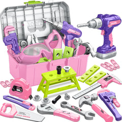 OCHIDO kids tool set with portable tool box for organized play