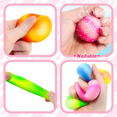 OCHIDO stretchy, bounce-back balls for repeated squeezes.