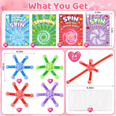 OCHIDO valentines cards with pop-tube design B showing color variety.