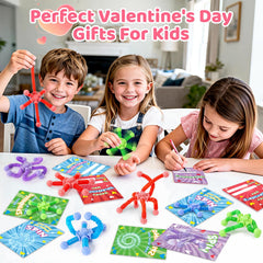 OCHIDO valentines cards with pop-tube design D with friends.