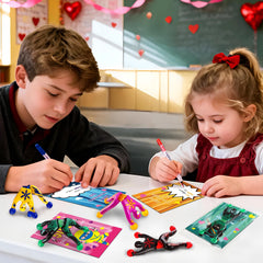 OCHIDO valentines cards with ninja design D, perfect party favors for small classrooms