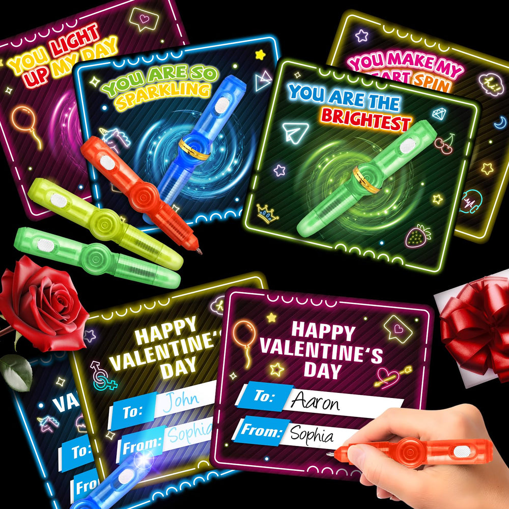 OCHIDO Valentines spinner purple color for school exchanges and prizes