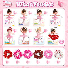 OCHIDO valentines scrunchies in six styles, perfect for matching outfits
