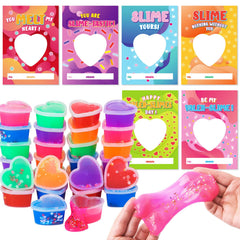 OCHIDO Valentines slime card set with six-color slime for classroom exchanges.