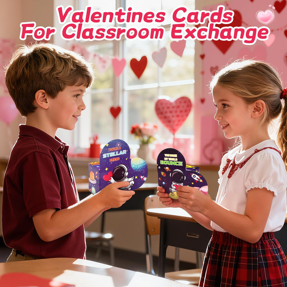 OCHIDO Valentines space design card highlights six unique designs.