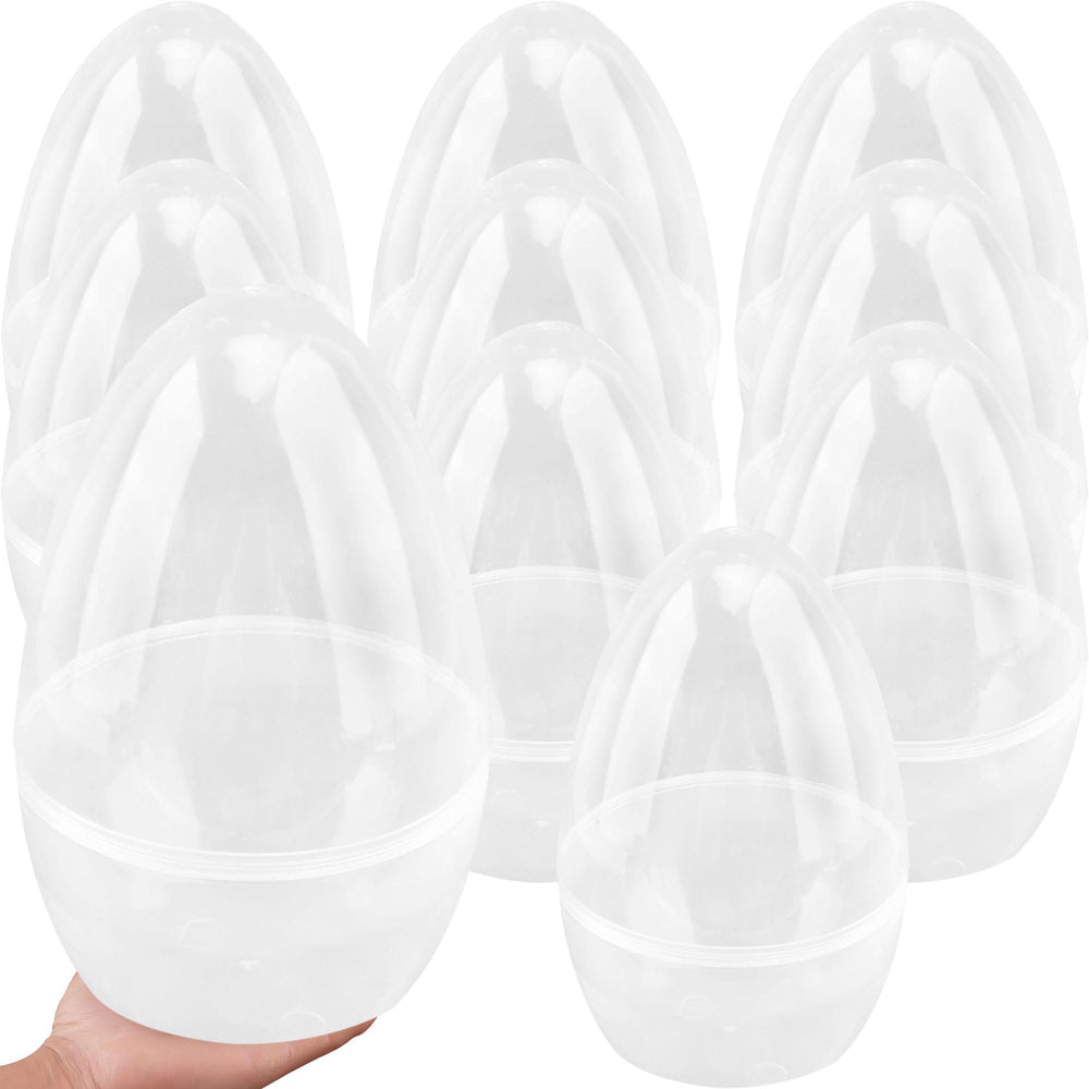 Octaday giant 10-inch Easter egg transparent white ready for stuffing