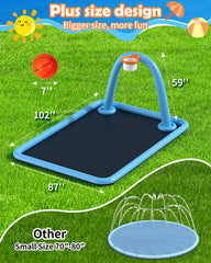 Octaplay splash pad textured non-slip surface protects little feet
