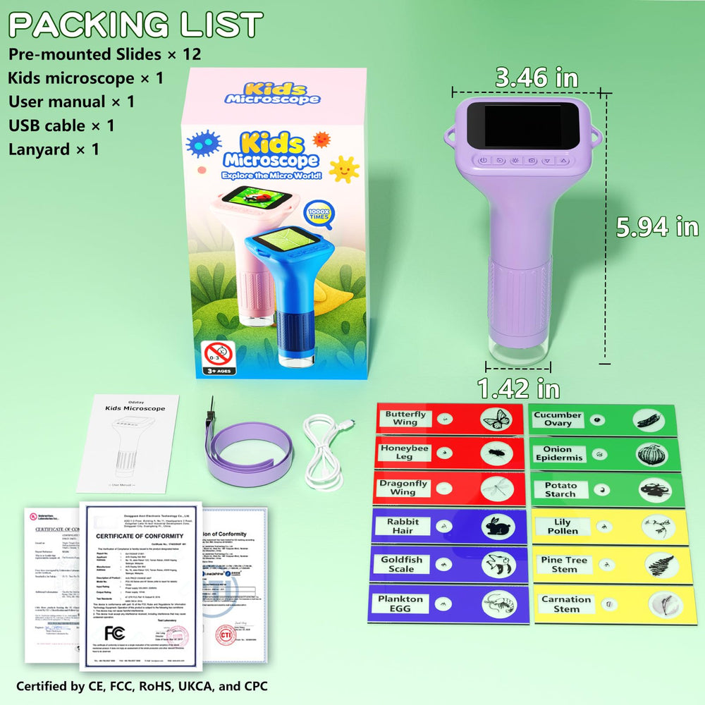Odatay Microscope makes a thoughtful gift for curious kids during holidays and birthdays.