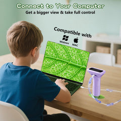Odatay Microscope PC connectability enables viewing on a larger screen for group study.