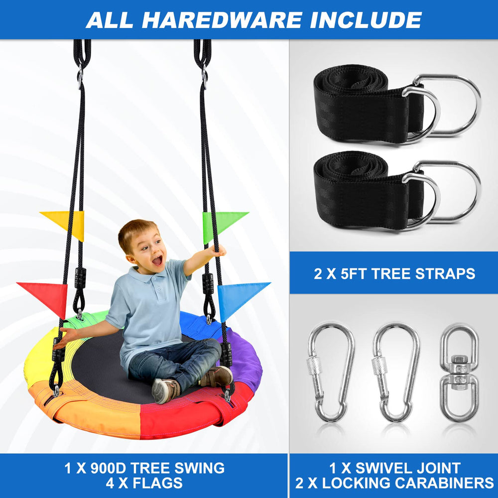 Odoland 360-degree rotation connector enabling knot-free hanging for flexible setup.