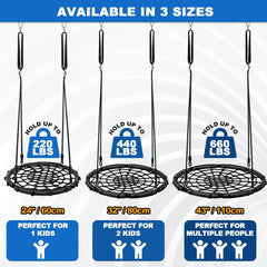 Odoland spider web tree swing steel frame ensures sturdy backyard setup