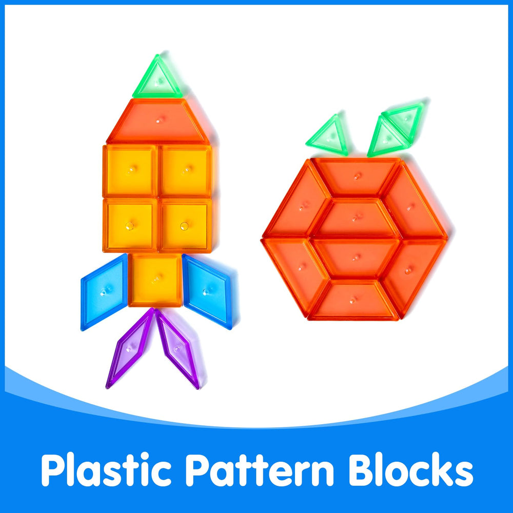 Odoorgames rhombuses pattern blocks encourage flexible thinking and tangram-style play.