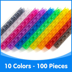 Odoorgames translucent linking cubes used at home or classroom for learning