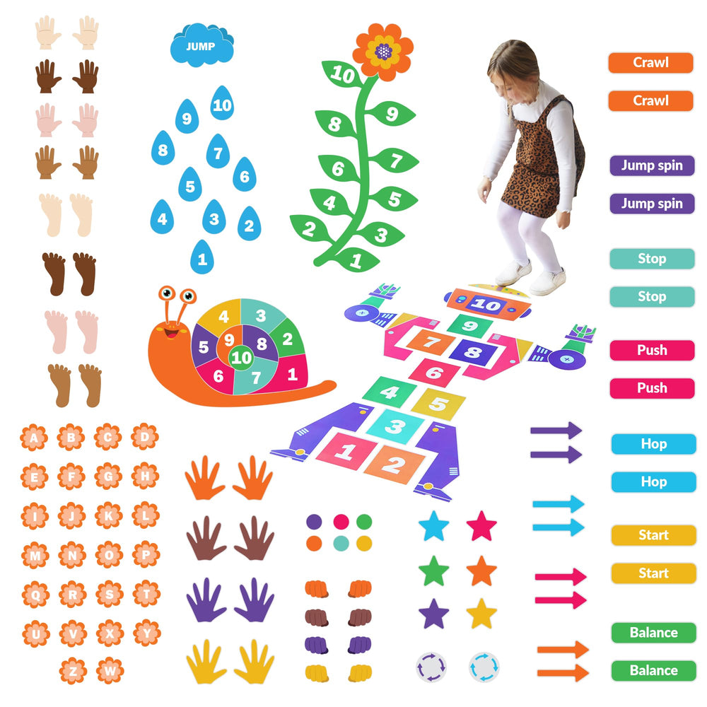 ODOXIA Sensory Path Robot Hopscotch promotes active play and coordination.