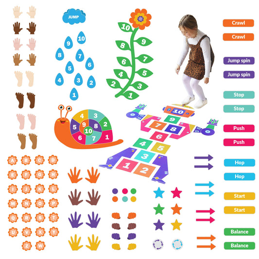 ODOXIA Sensory Path Robot Hopscotch promotes active play and coordination.