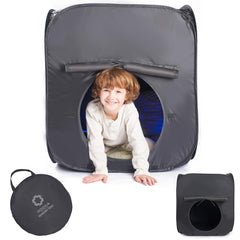 ODOXIA Sensory Tent with darkout design creates a calm space for focused child play.