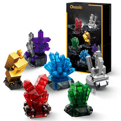 Oeasic Geology Crystal Building Set Pyrite model on display for elegant decor