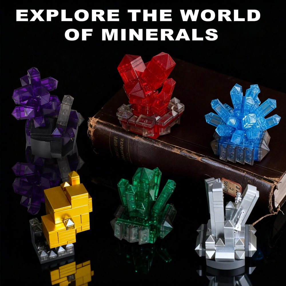 Oeasic Geology Crystal Building Set Ruby model with vivid color for display