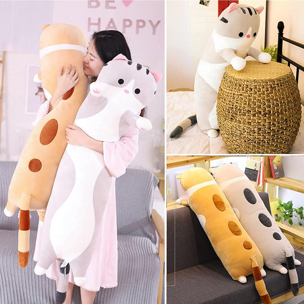 Oeonuas cat plush bed pillow ready for cuddling during stories.