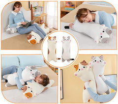 Oeonuas cat plush beige gift for cat lovers of all ages