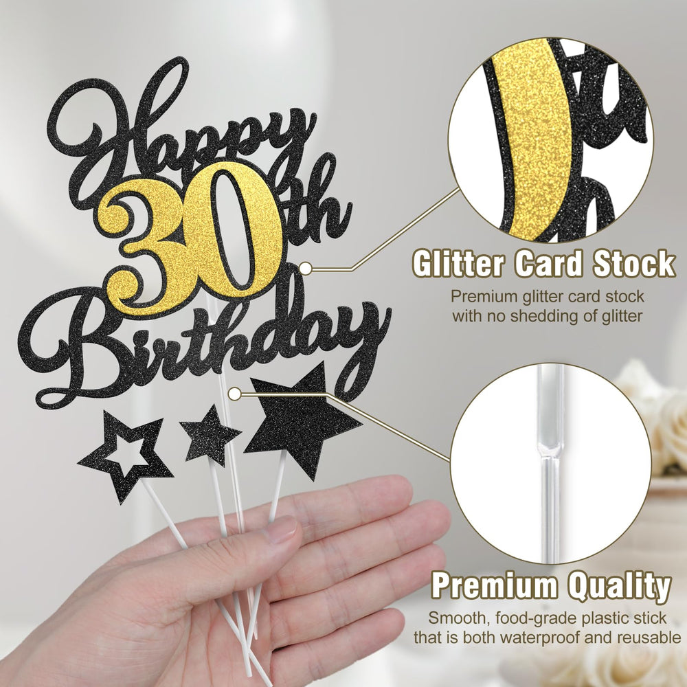 OffiCreative black glitter stars add stylish accent