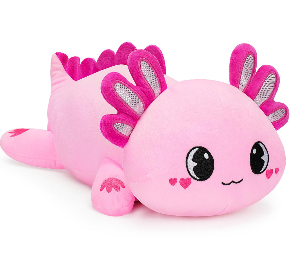Officygnet Axolotl Plush 13-inch pink body ready for cuddling