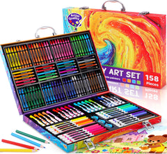 Officygnet kids art setup in a neat, travel-friendly package.