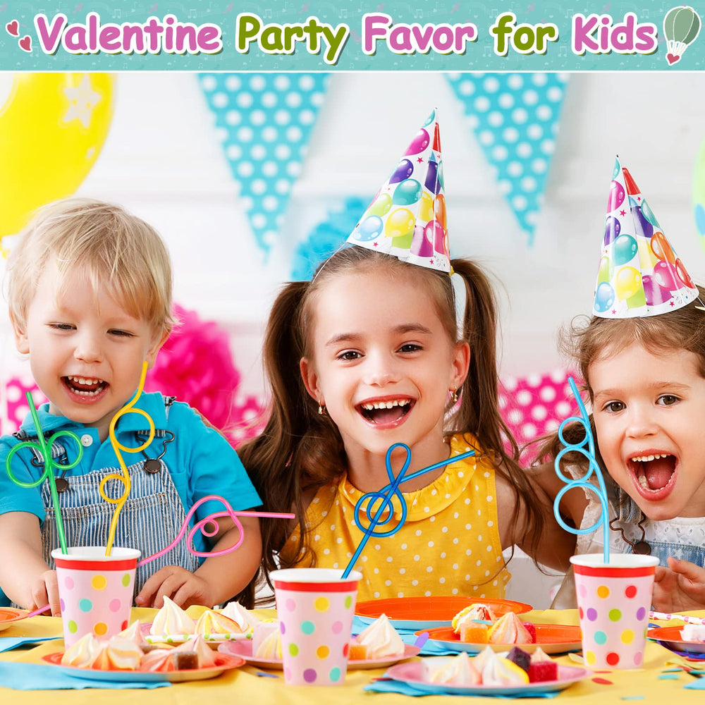Kids enjoy homemade valentines with Officygnet cards and reusable straws as prizes.