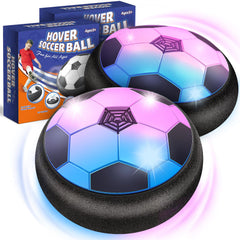 Officygnet two-pack LED hover soccer balls glow during indoor play