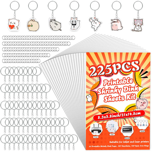 OFNMY printable Shrinky Dink sheets for vibrant inkjet prints on white background.