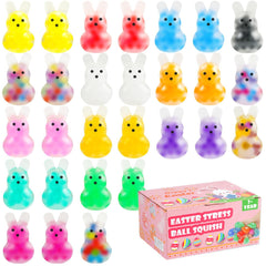 OFRYH Easter squishies bunny stress ball in hand for portable stress relief.