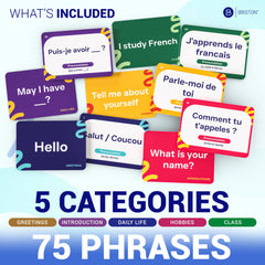 Oh Yup Briston French Edition daily life cards for practical everyday phrases