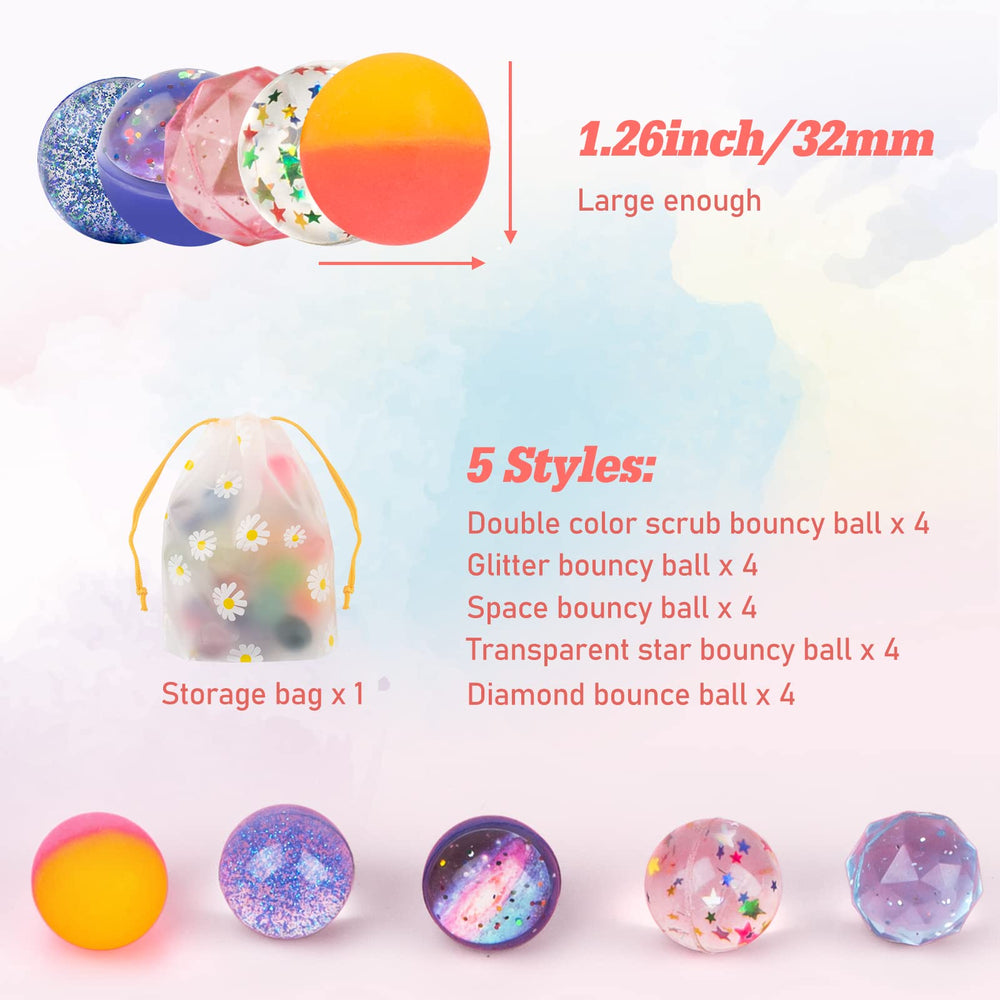 Ohanniewa bouncy balls with storage bag keeps party favors organized and ready.