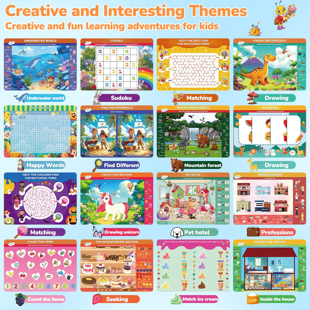 OHARLOBE Safari market scene mat encourages counting and vocabulary