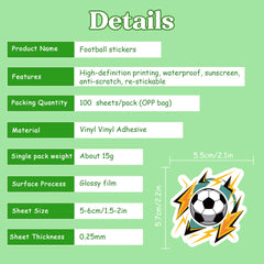 OHHOME soccer stickers as a party favor idea.