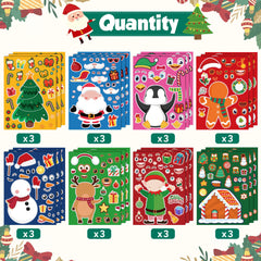 OHOME Christmas stickers with reindeer designs for playful holiday crafts.