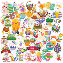 OHOME Easter stickers set with eggs and bunnies for kids crafts