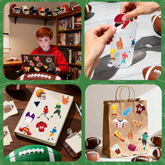 OHOME Football Stickers make sporty party favors that boost game-day fun.